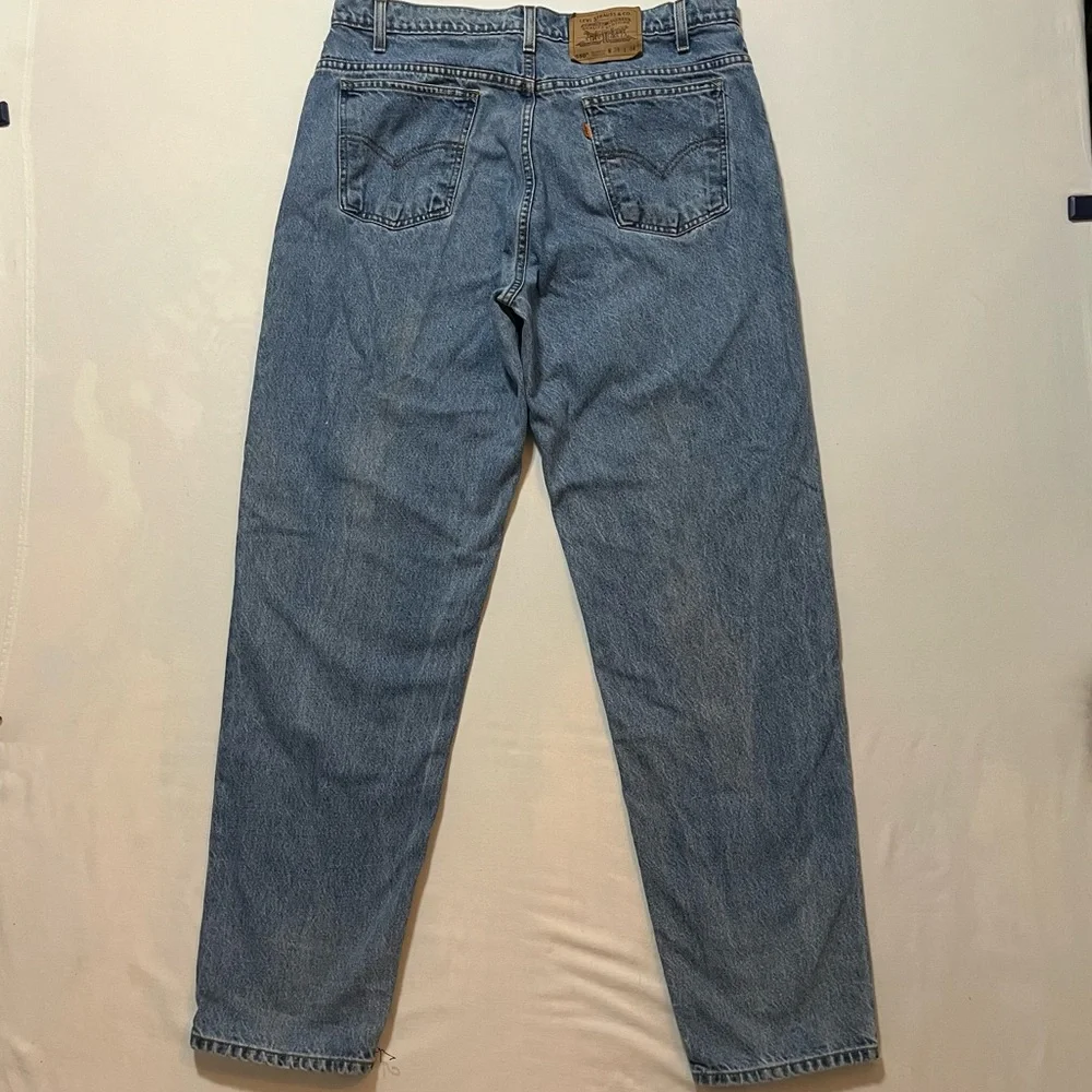 Levi's 550 Orange Tab‎ Relaxed Tapered Jeans Light Wash Mens 38x34 Y2K Vintage